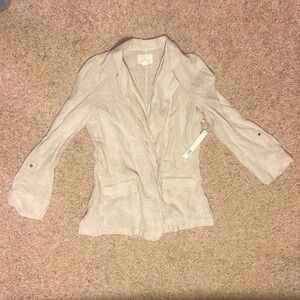 Caslon Boyfriend Blazer In Flax